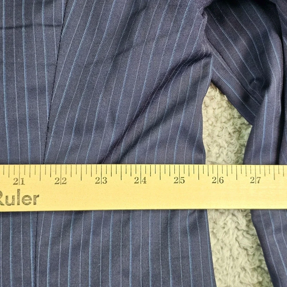 Hart Schaffner Marx Suit Jacket Mens 50L Blue Pinstripe Wool Chicago Fit